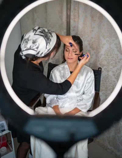 menyasszonyi smink körlámpával