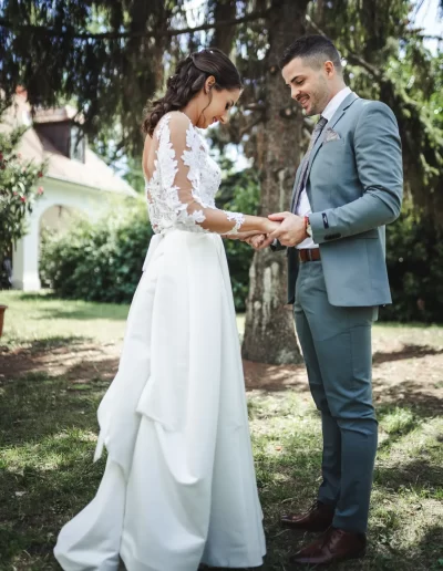 meghatott reakció a first look első pillanatában